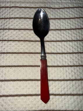 Vintage Red Handle Spoon - Bakelite